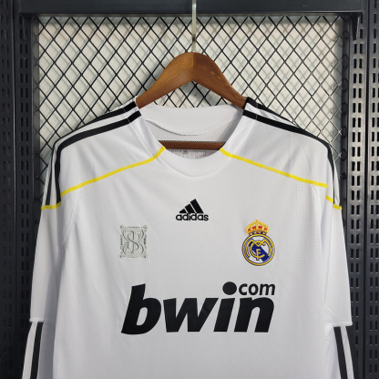 Retro 0910 Real Madrid Home Long Sleeve Size S-XXL