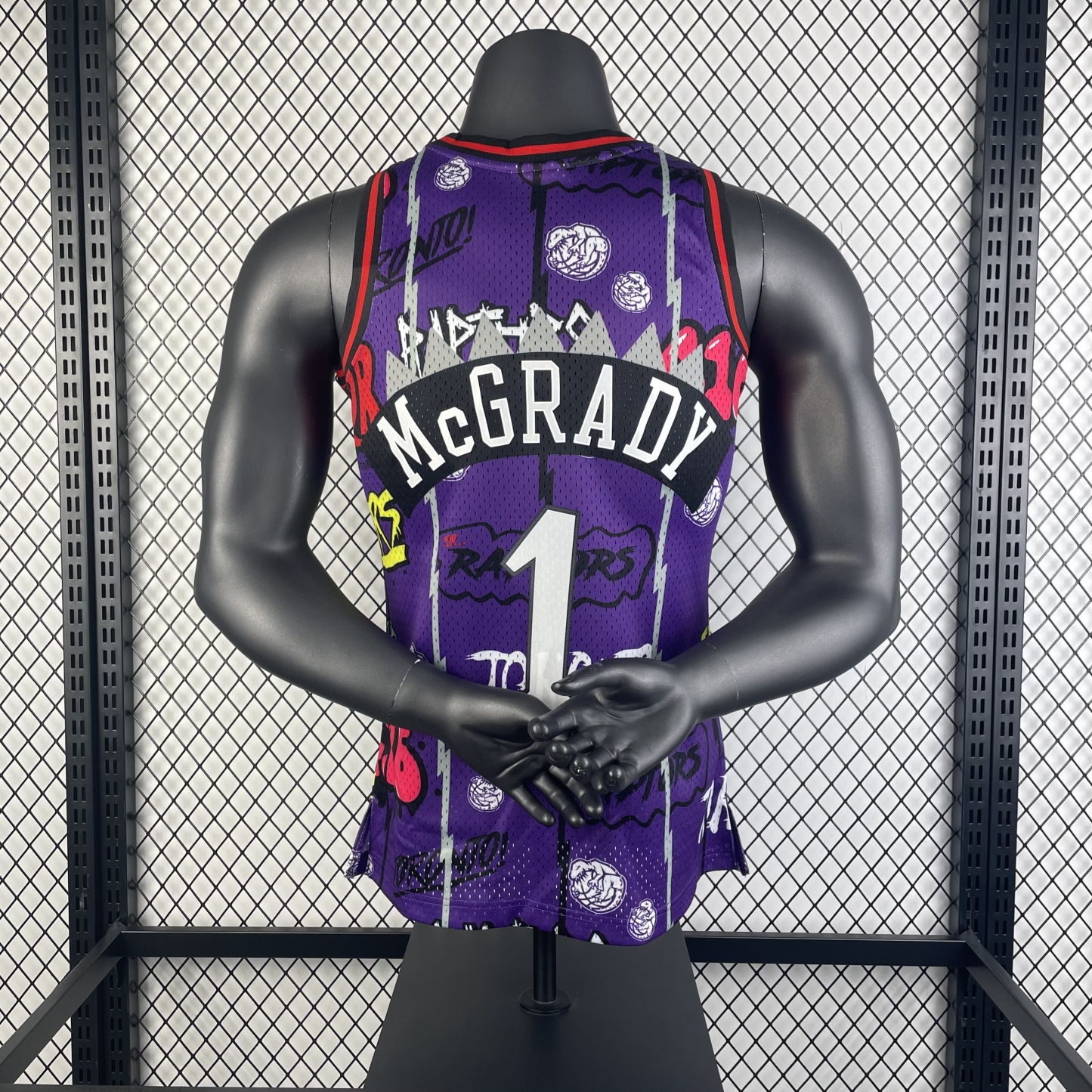 MN Heat Pressed Vintage Jersey: SW Raptors 98/99 Graffiti No.1 McGrady