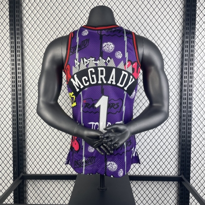 MN Heat Pressed Vintage Jersey: SW Raptors 98/99 Graffiti No.1 McGrady