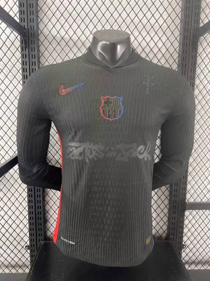 24/25 Barcelona away Travis Scott long sleeve player version S-4XL