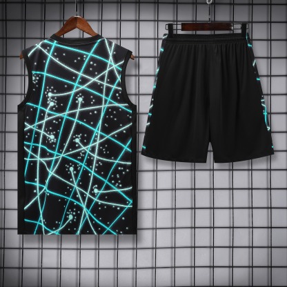 25/26 Inter Milan training black- green kids vest set fan version size 16-28