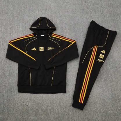 26/27 Arsenal black Hoodie Jacket +Pants