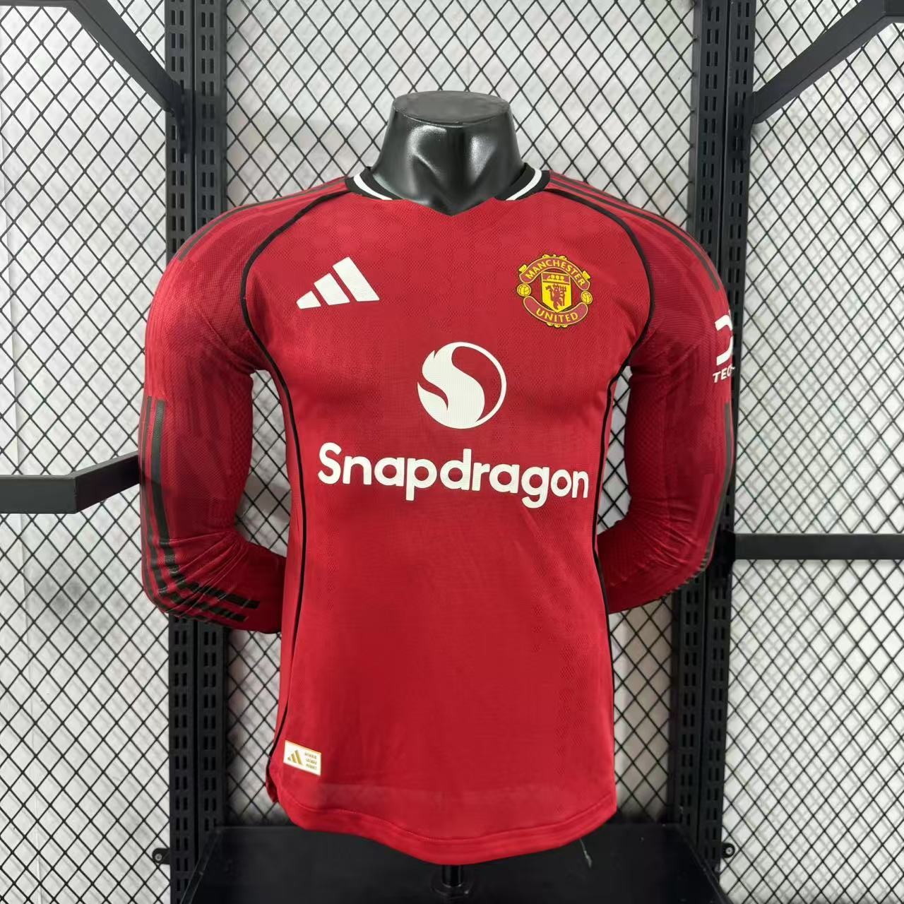 25/26 Manchester United M-U Home Long Sleeve Player Version S-3XL