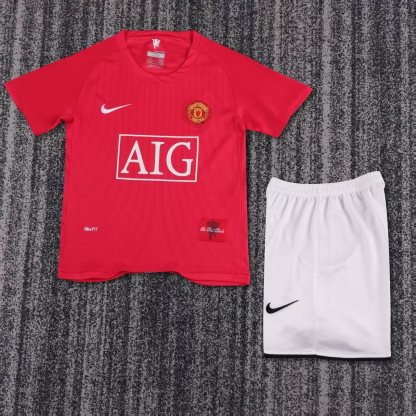 07/08 Manchester United home EPL retro kids version size 16-28