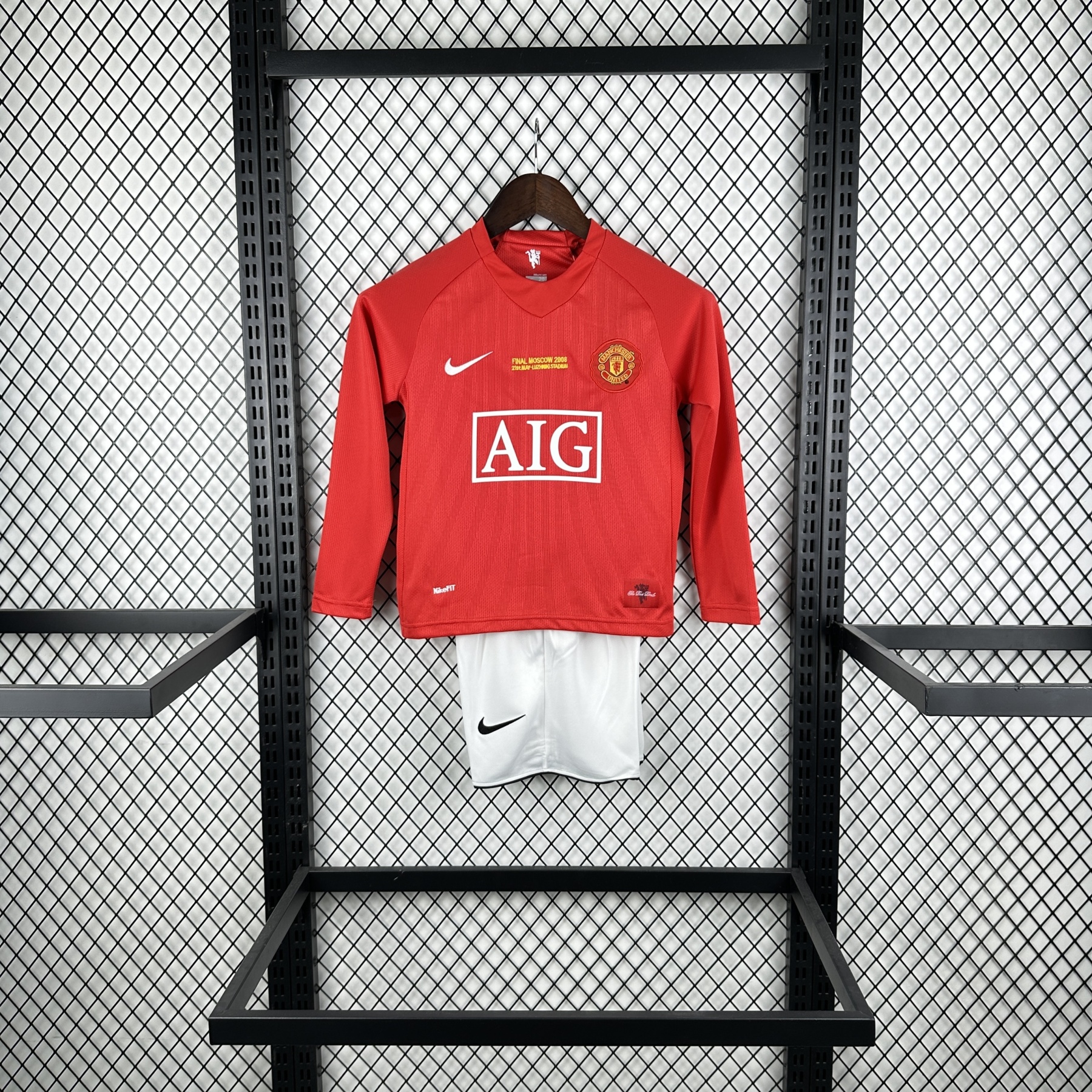07/08 Manchester United home UCL retro long sleeve kids version size 16-28