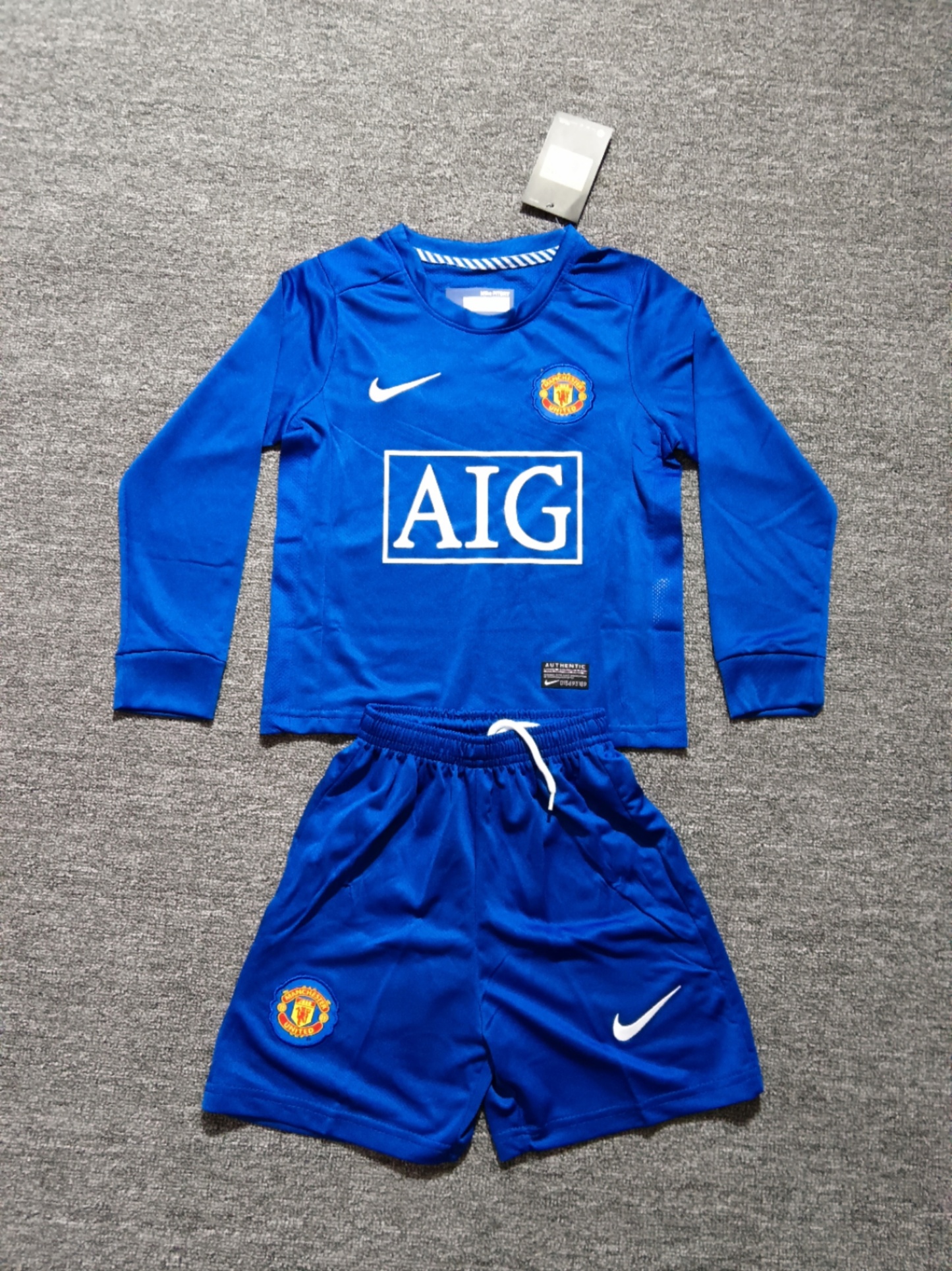 08/09 Manchester United third retro long sleeve kids version size 16-28