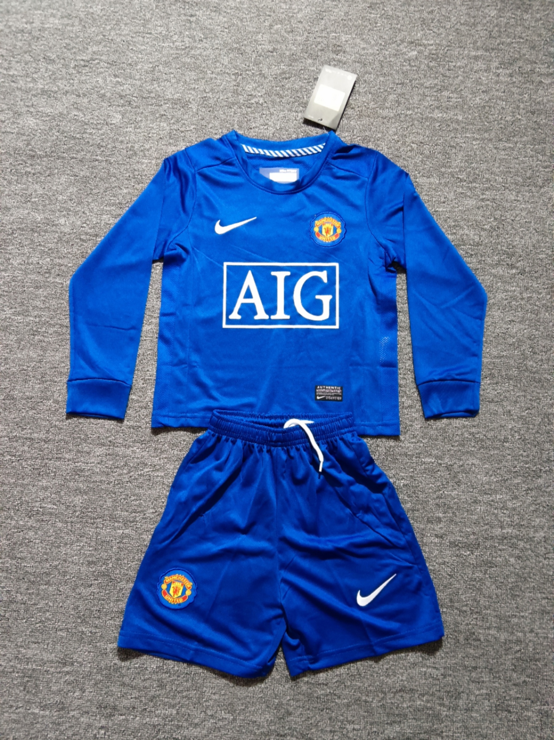 08/09 Manchester United third retro long sleeve kids version size 16-28