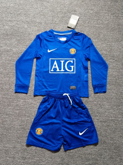 08/09 Manchester United third retro long sleeve kids version size 16-28