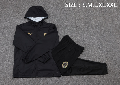 24/25 AC Mlian black Full-Zip with hat Jacket Suit