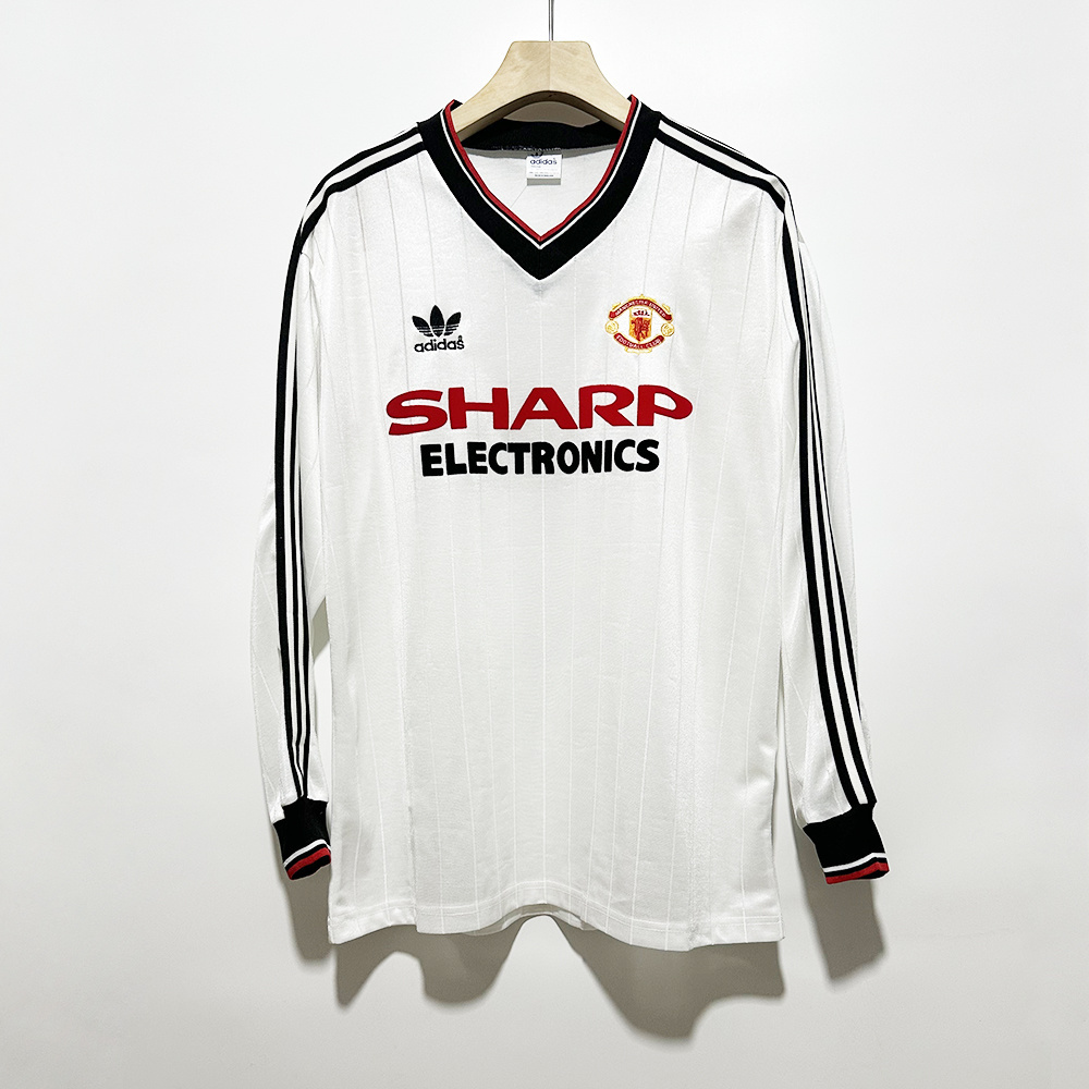 82/83 Manchester United away long sleeve retro version S-2XL