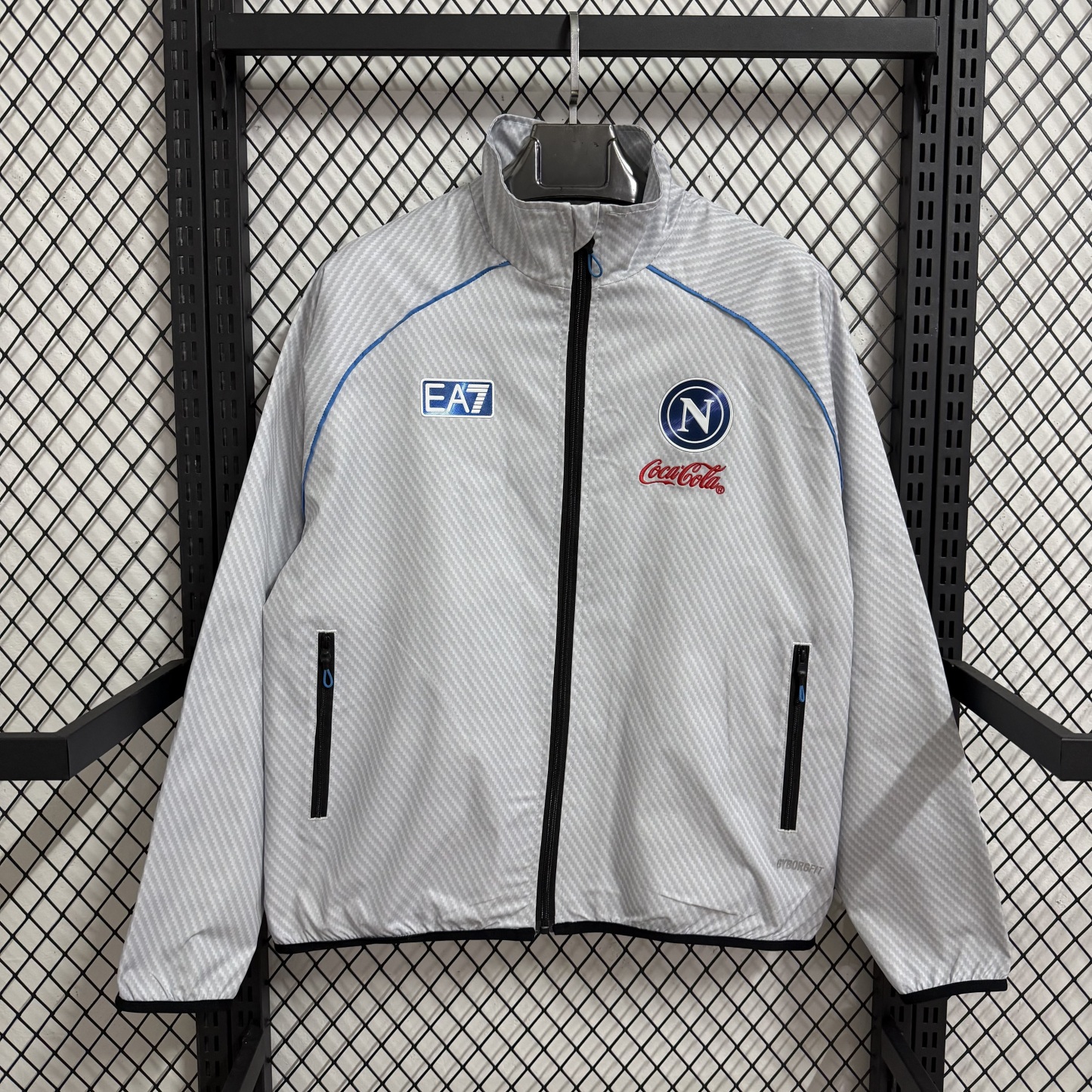 25/26 Windbreaker Napoli training white-grey Waterproof thickened version S-XXL