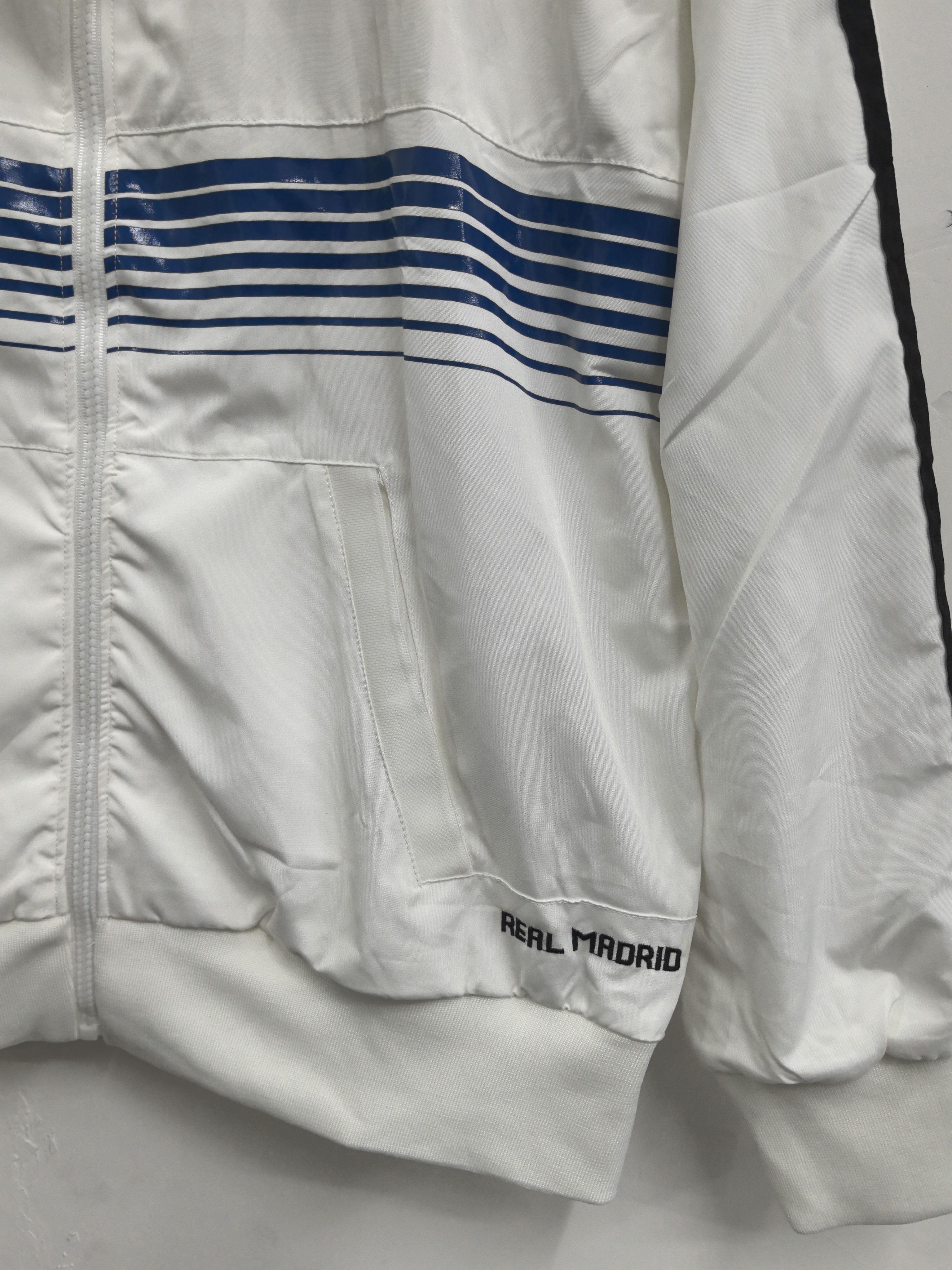 12/13 Windbreaker real M@drid training white Waterproof thickened retro version S-XXL