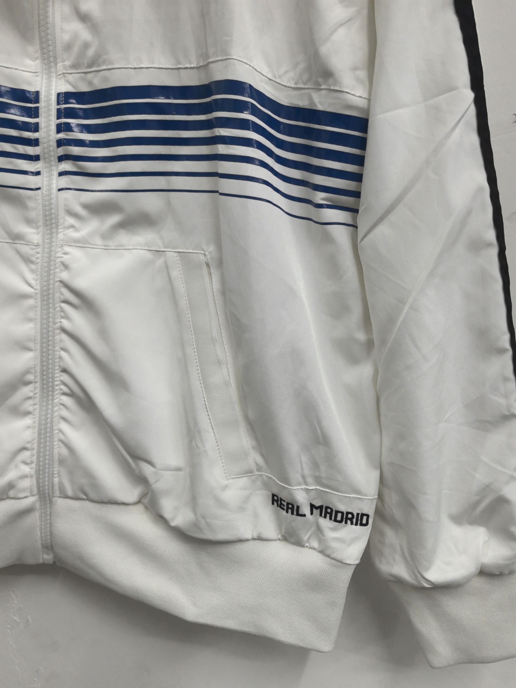 12/13 Windbreaker real M@drid training white Waterproof thickened retro version S-XXL