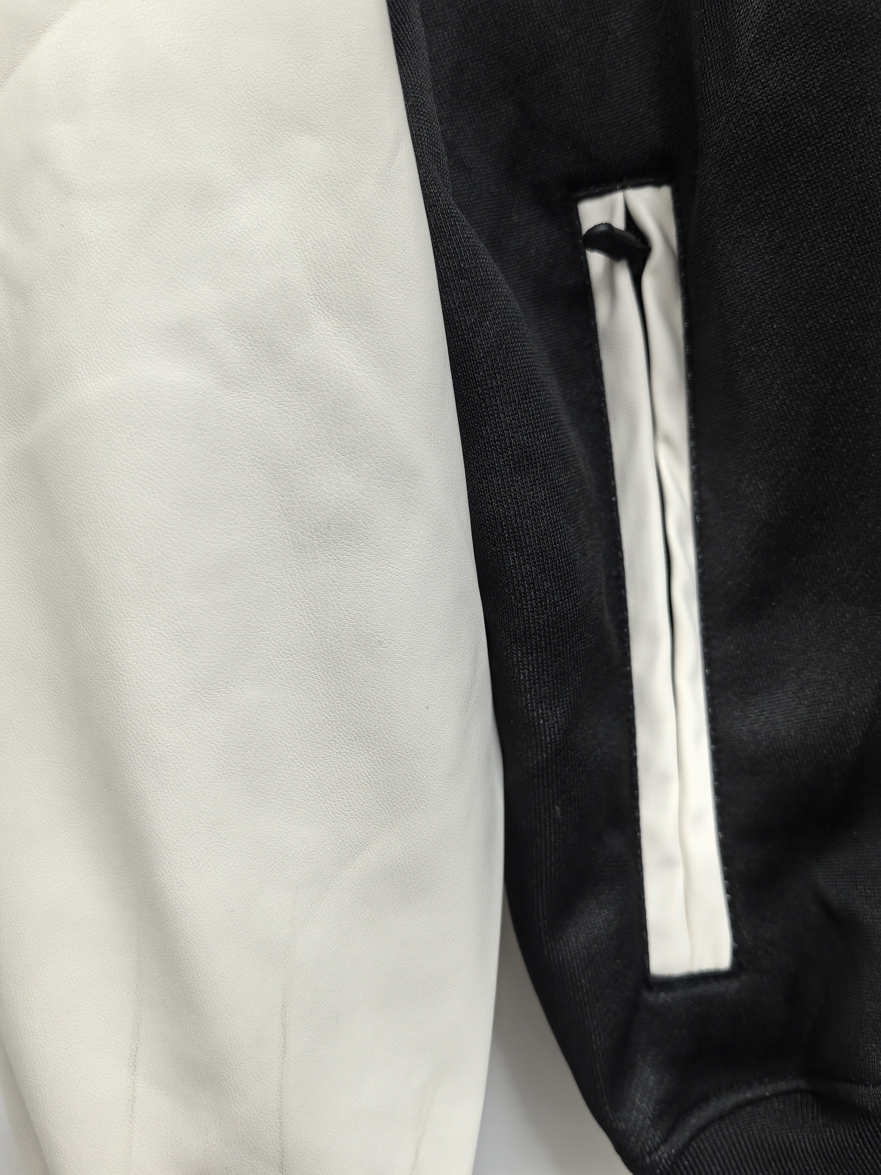 retro Manchester United M-U black-white thickened jacket S-XXL