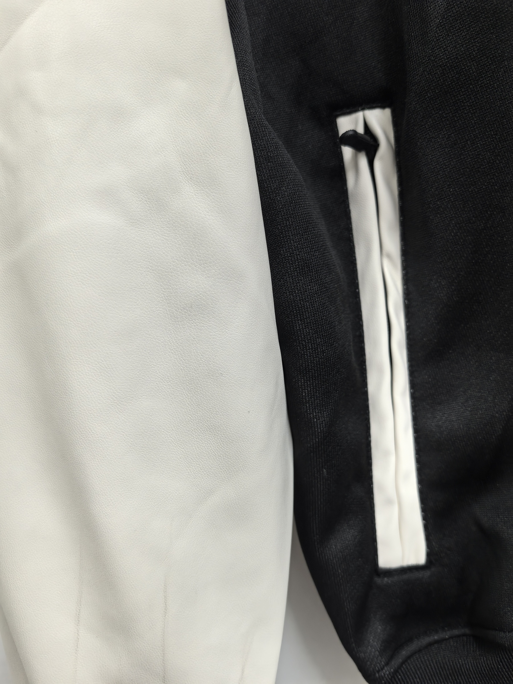 retro Manchester United M-U black-white thickened jacket S-XXL