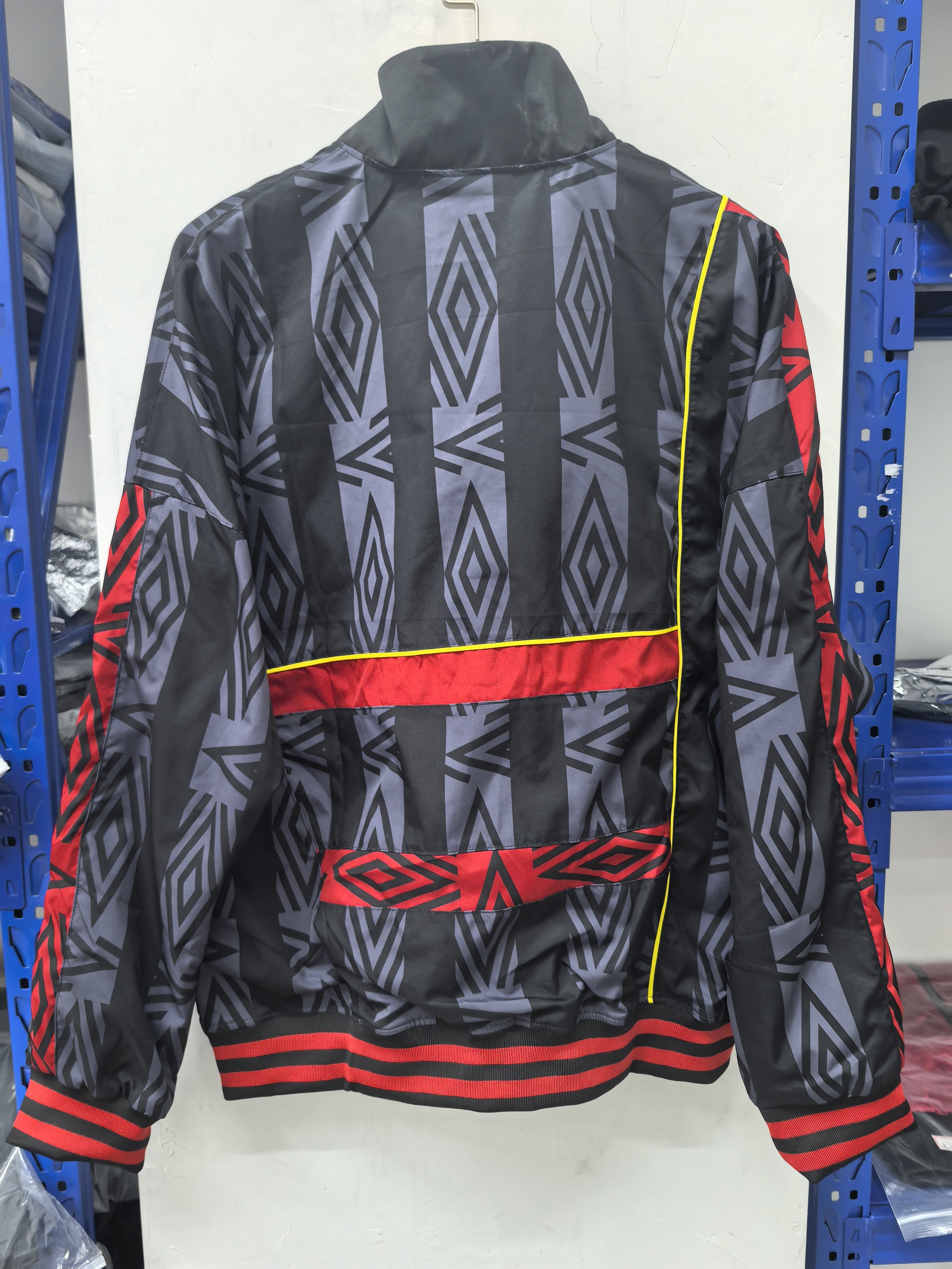 93/95 retro Manchester United M-U black thickened jacket S-XXL