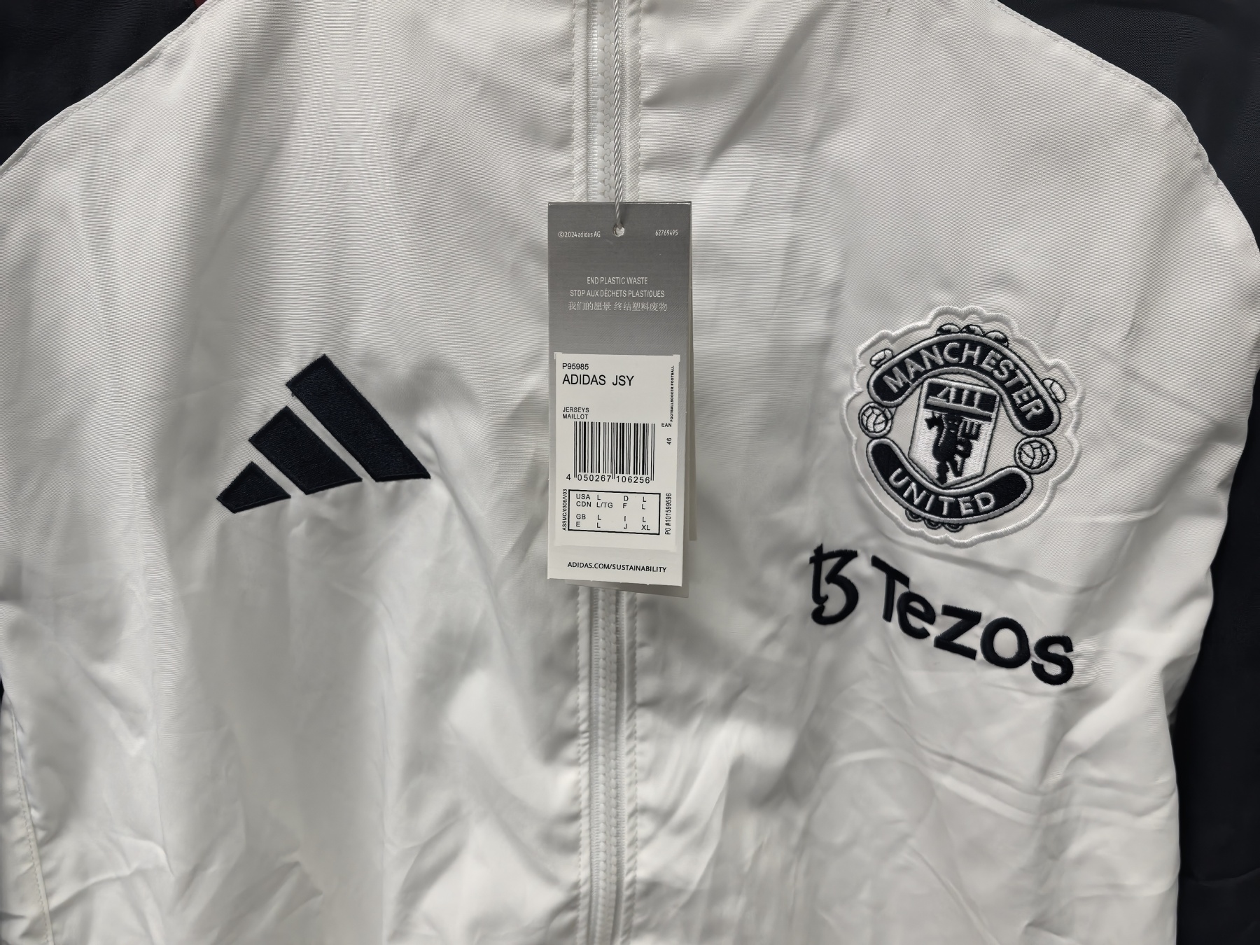 25/26 Manchester United M-U white thickened jacket S-XXL