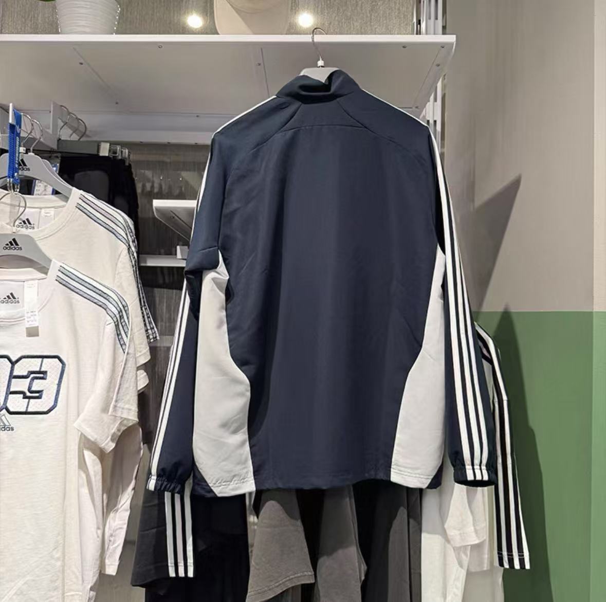 retro Windbreaker real M@drid training royal blue Waterproof thickened retro version S-XXL