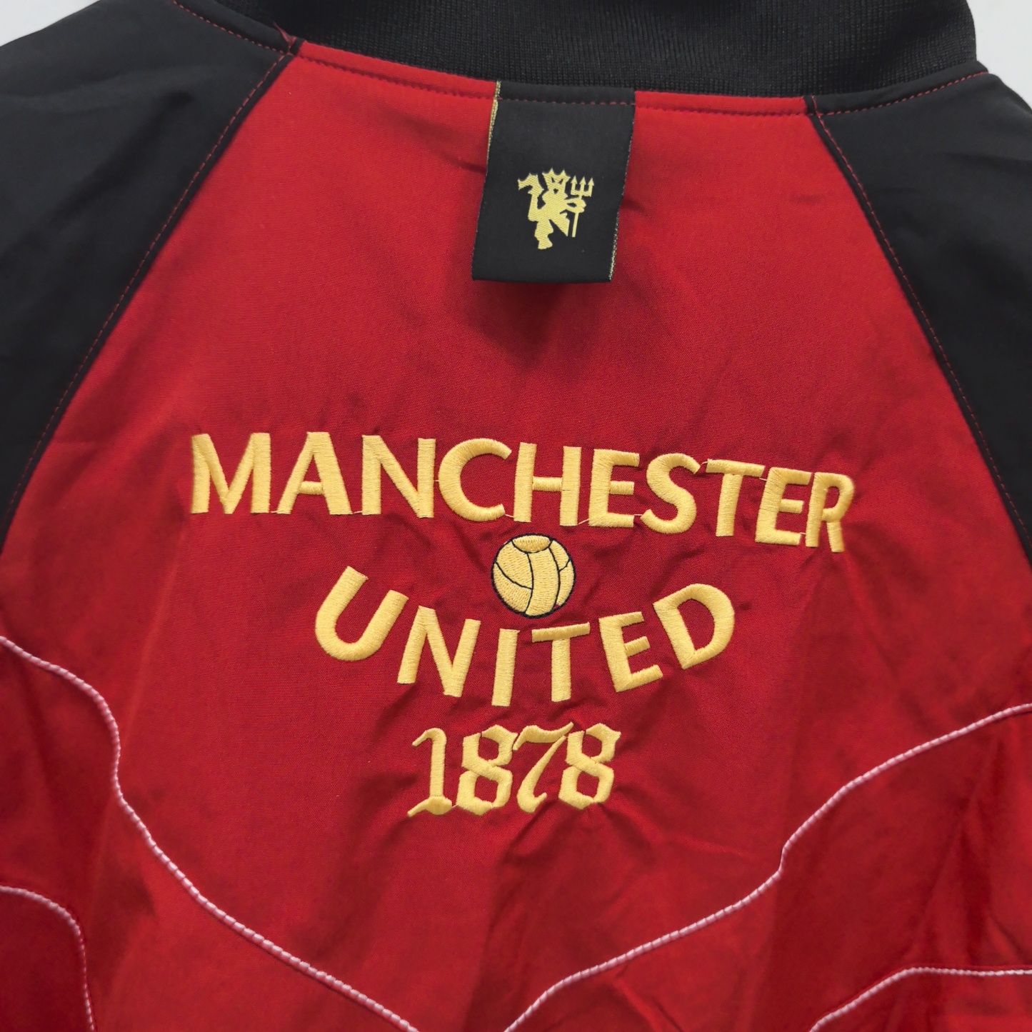 retro Manchester United M-U red thickened windbreak S-XXL