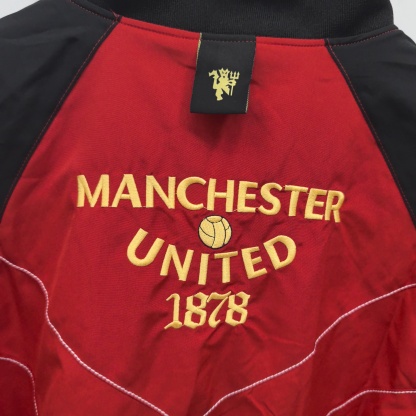 retro Manchester United M-U red thickened windbreak S-XXL