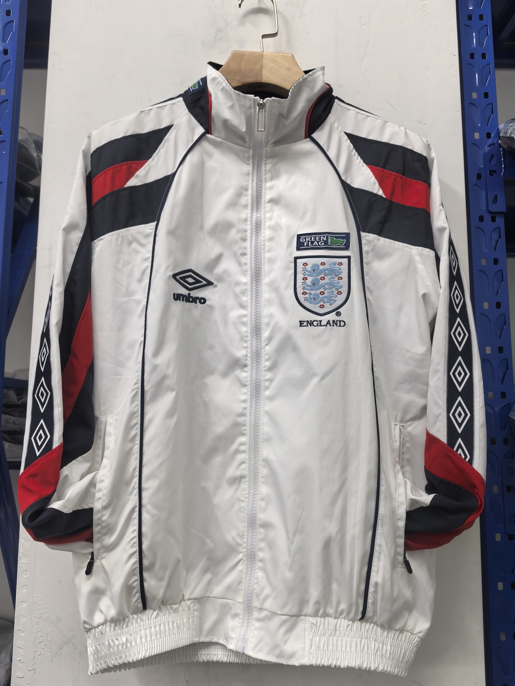 retro Windbreaker England training white Waterproof thickened version S-XXL