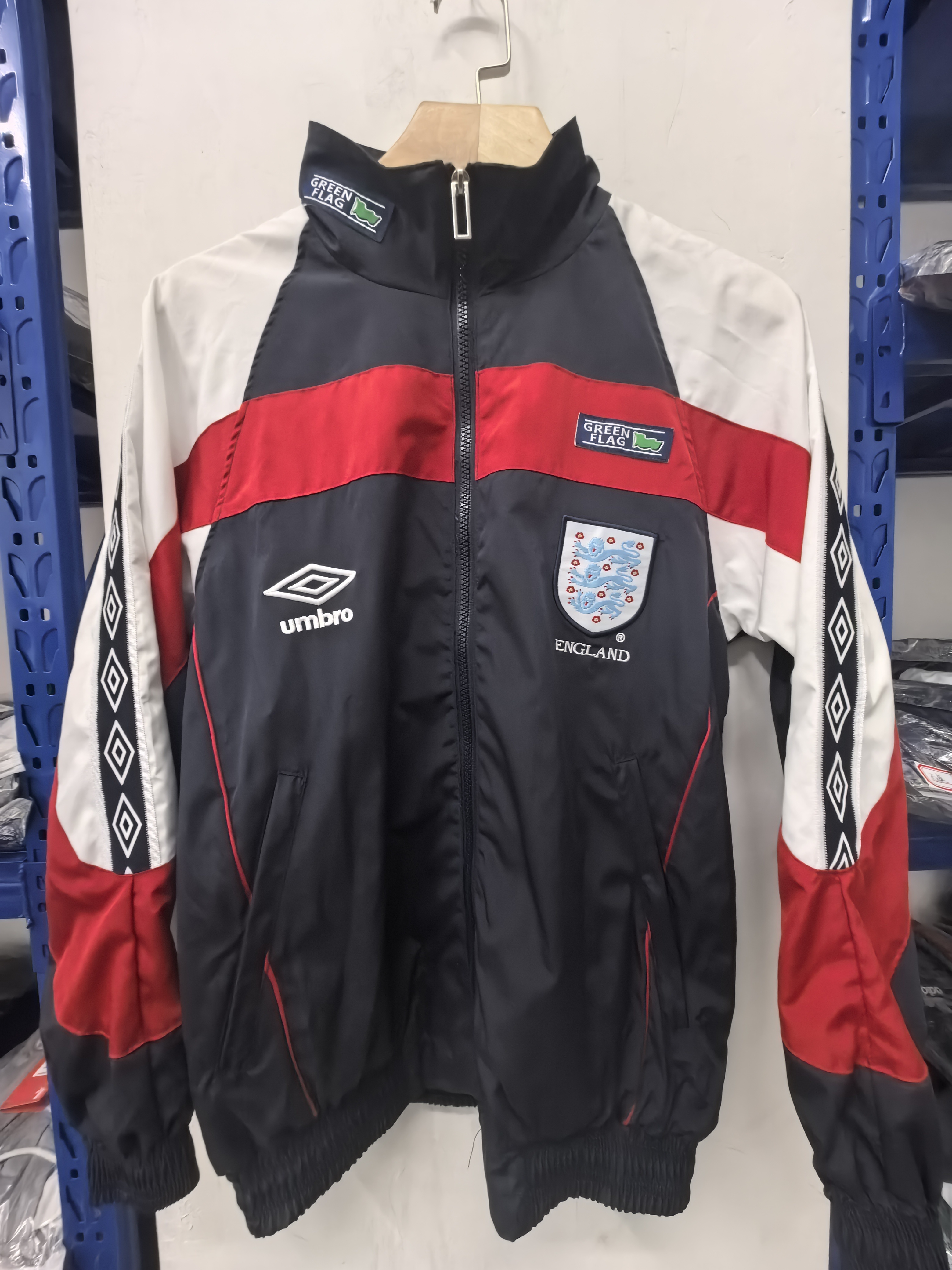 retro Windbreaker England training black Waterproof thickened version S-XXL