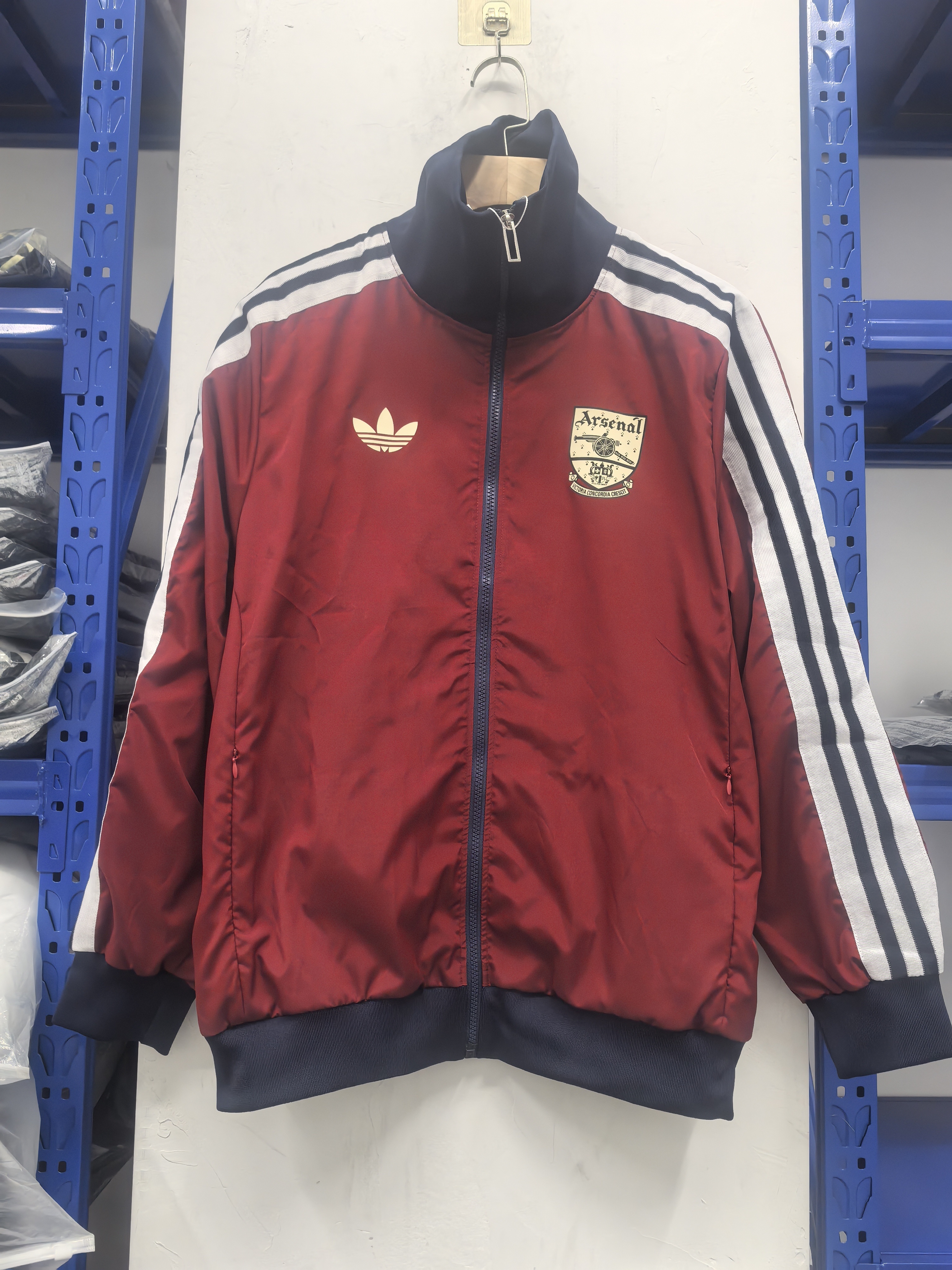 retro Arsenal red waterproof thickened windbreak S-XXL