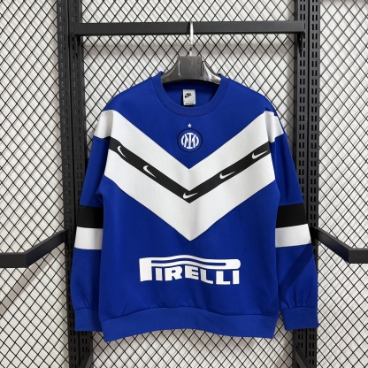 2026 Inter Milan blue long sleeve thickened Hoodie S-4XL