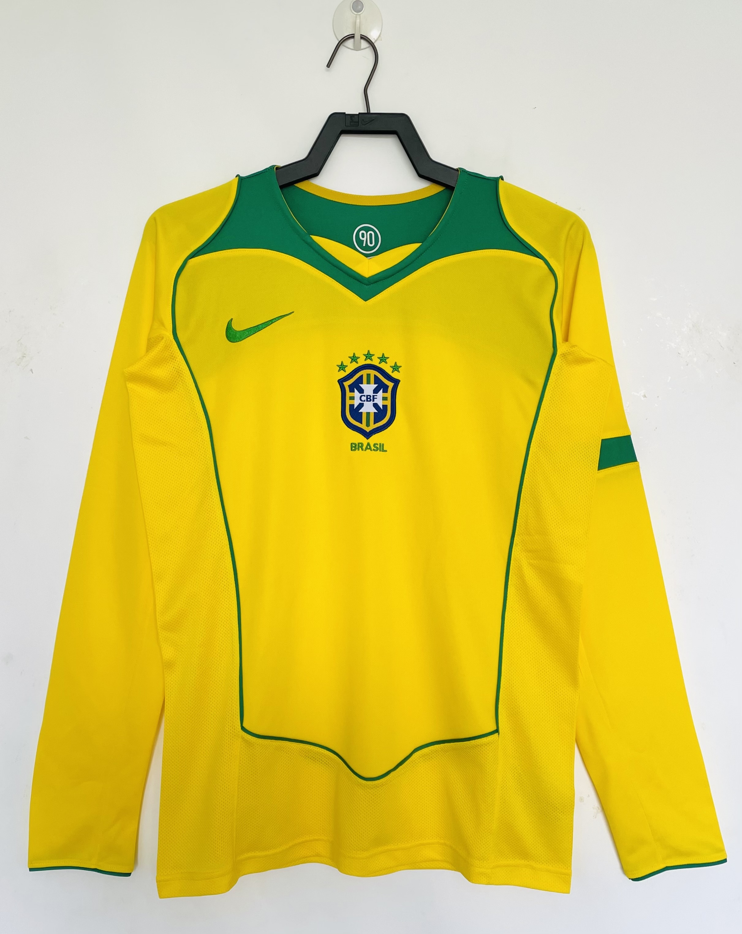 Retro 2004 Brazil home long sleeve S-XXL