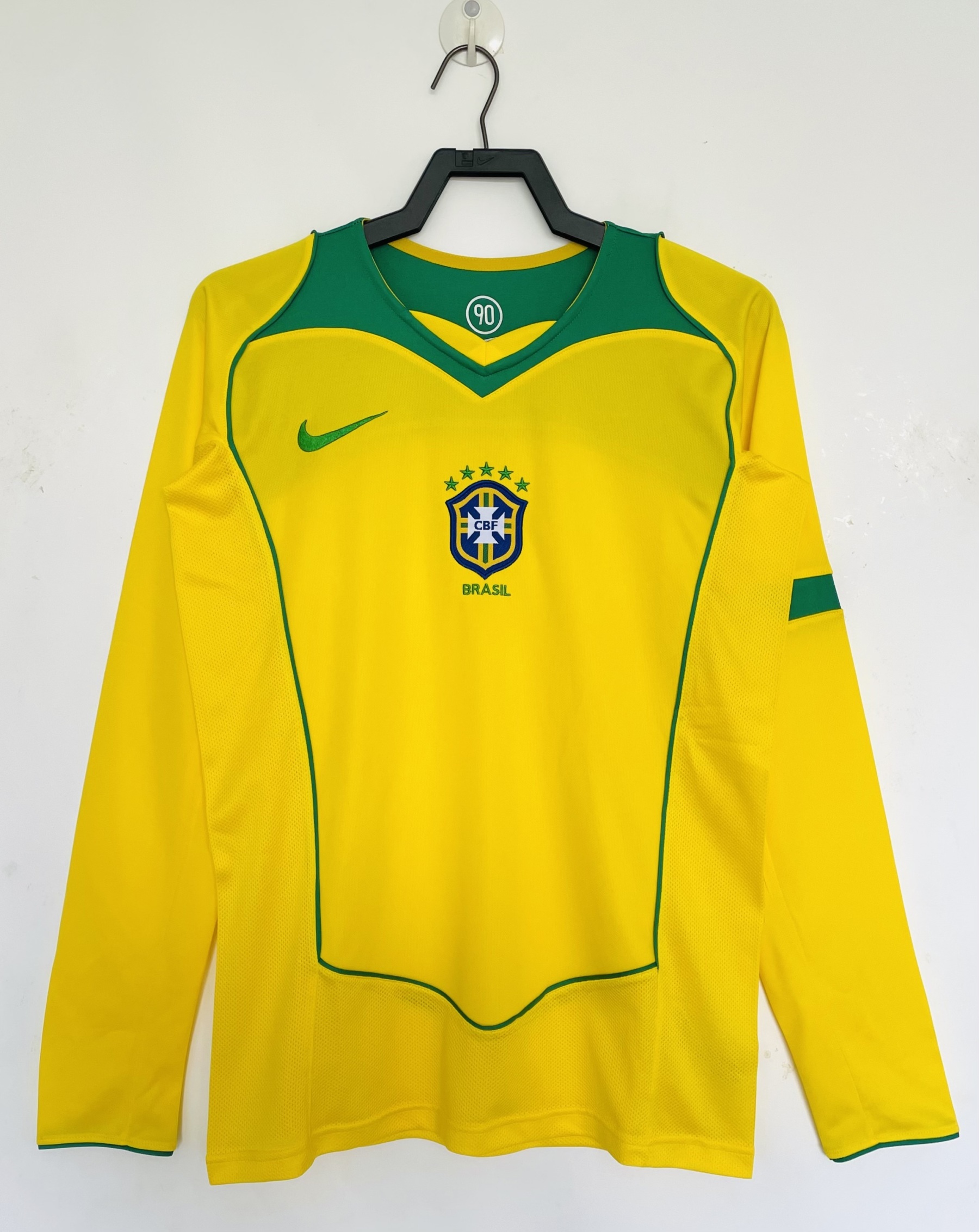Retro 2004 Brazil home long sleeve S-XXL