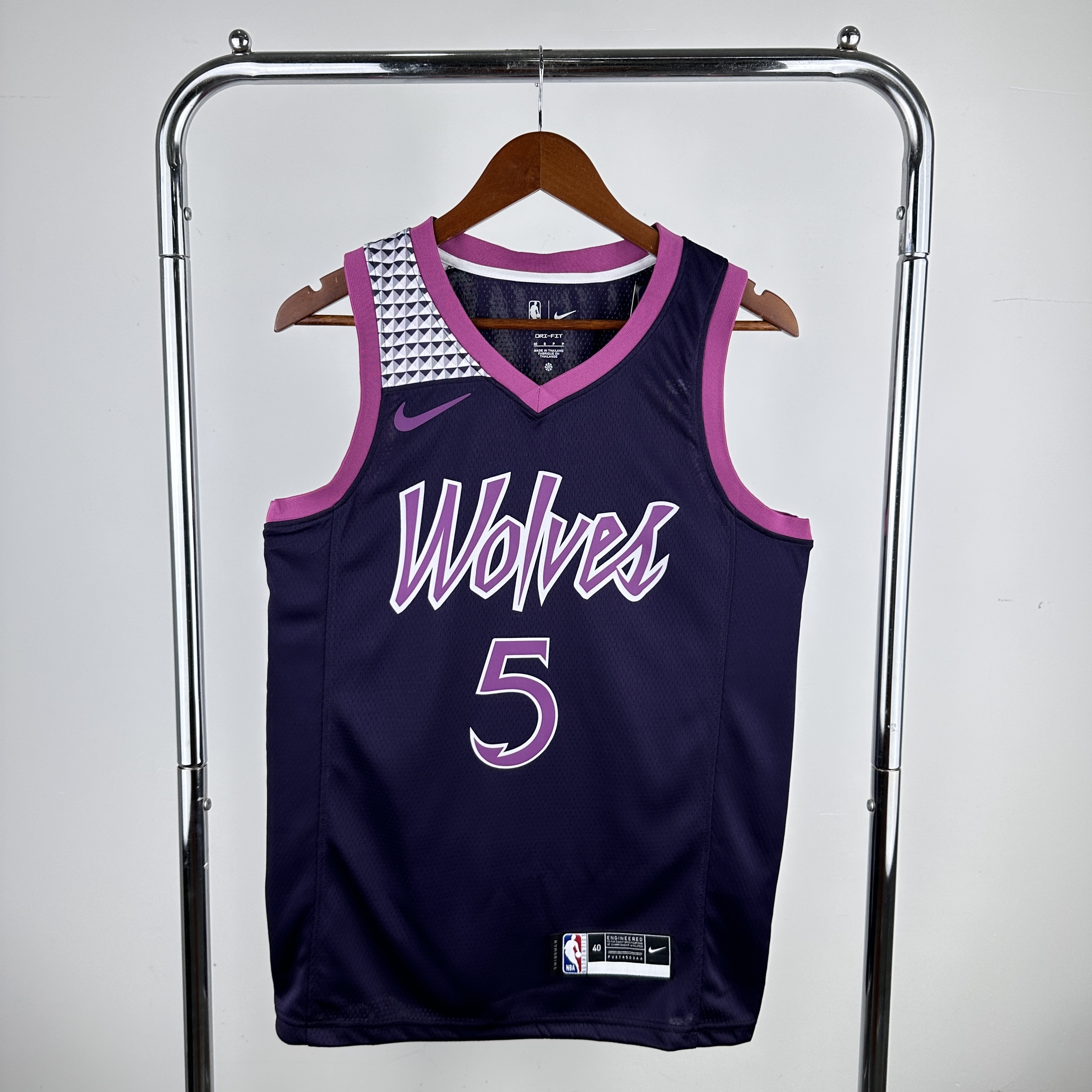  NBA Minnesota Timberwolves Black-Purple version S-XXL
