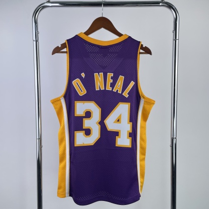 99/00 NBA Los Angeles Lakers O´neal purple Heat pressed retro version jersey S-XXL