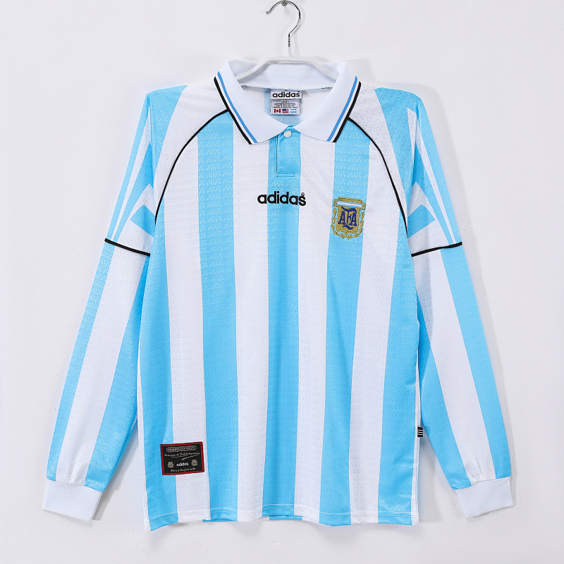 1996/97 Argentina home long sleeve  Retro version S-XXL