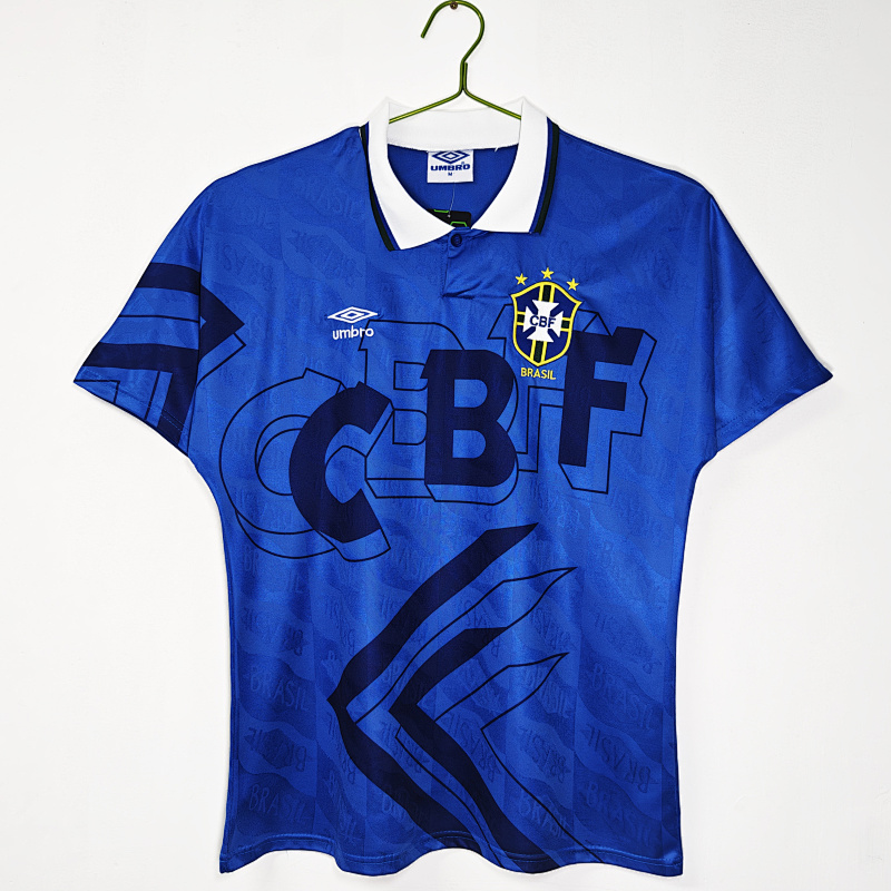 Retro 1992 Brazil away blue S-XXL