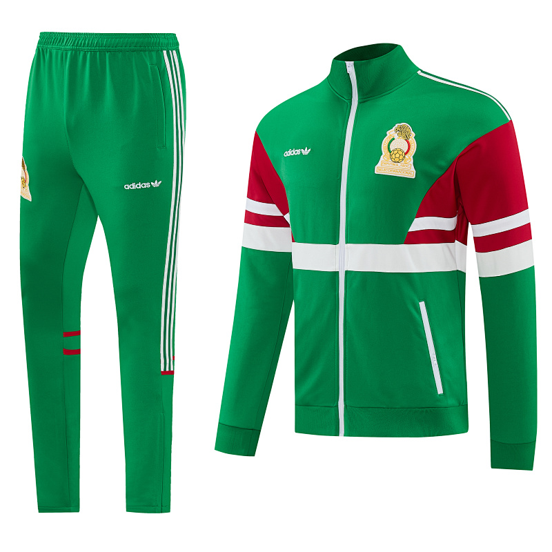 2026 Mexico green retro Full-zipper jacket suit S-XXL