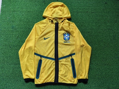 2026 Brazil yellow Anthem player version Jacket S-3XL