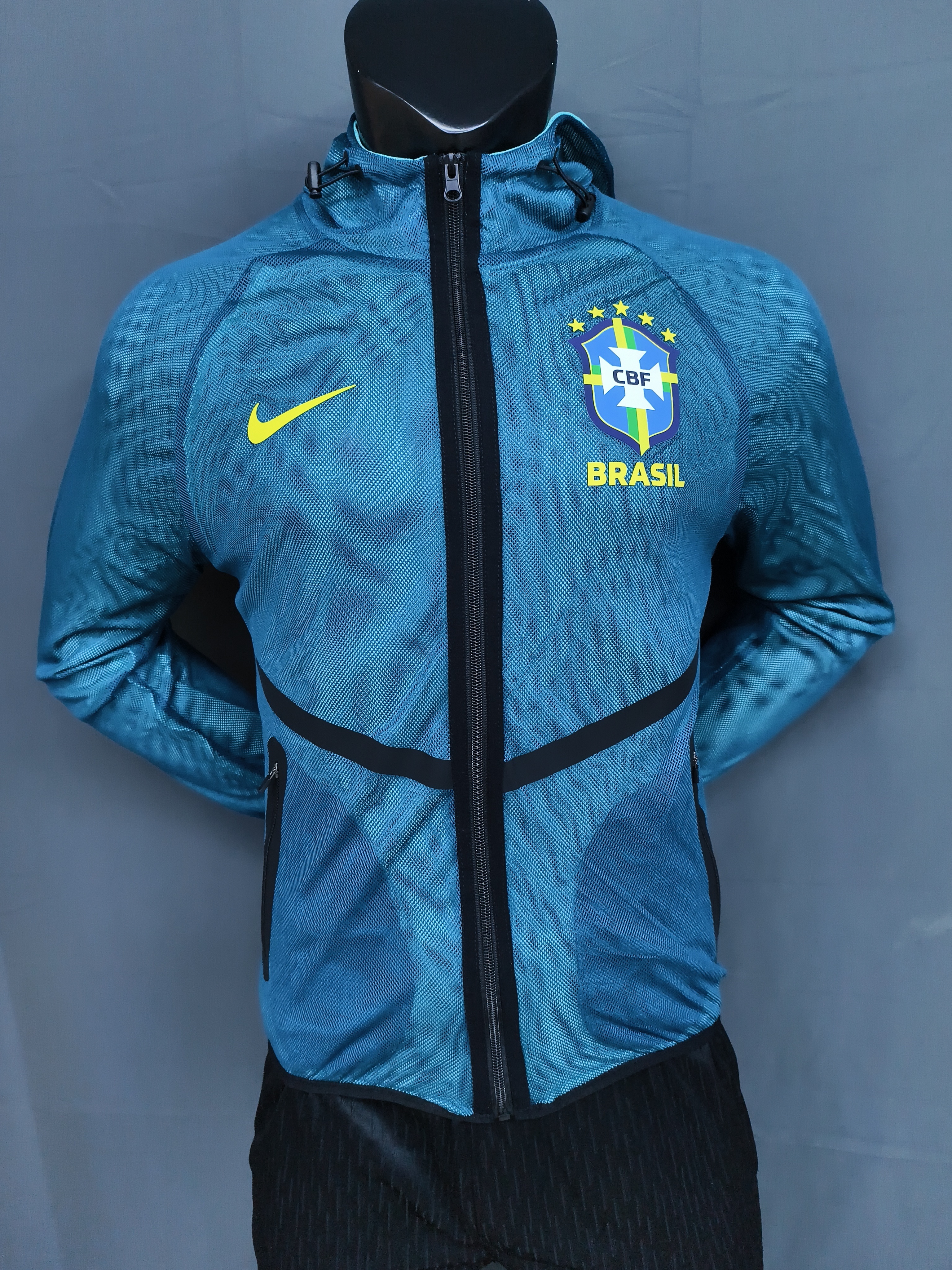 2026 Brazil blue Anthem player version Jacket S-3XL