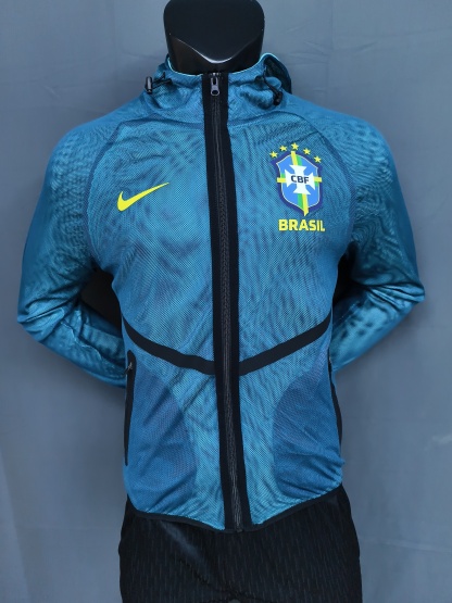 2026 Brazil blue Anthem player version Jacket S-3XL