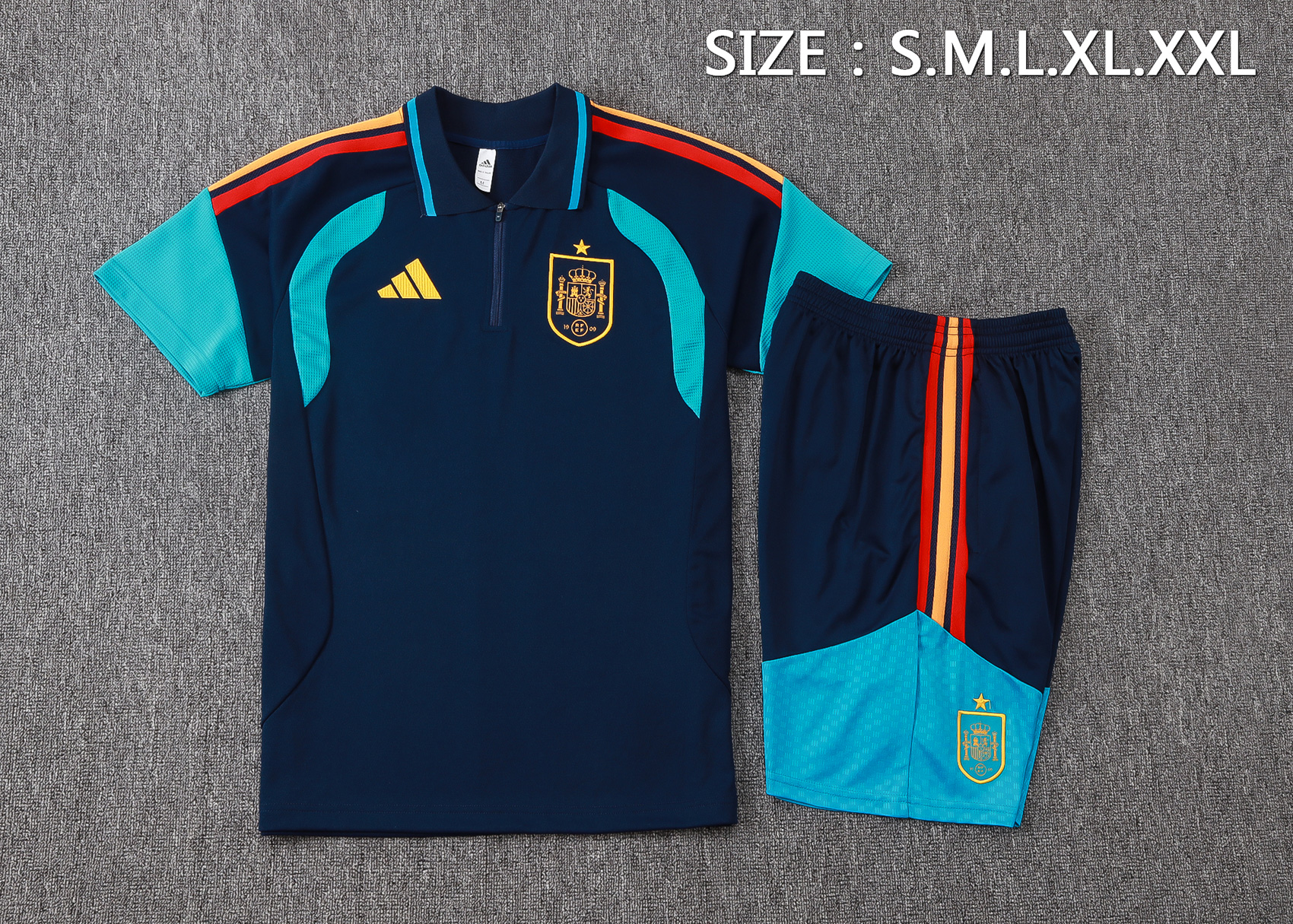 2026 Spain royal blue Polo training suit S-XXL