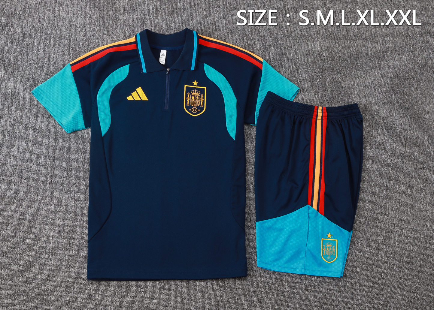 2026 Spain royal blue Polo training suit S-XXL