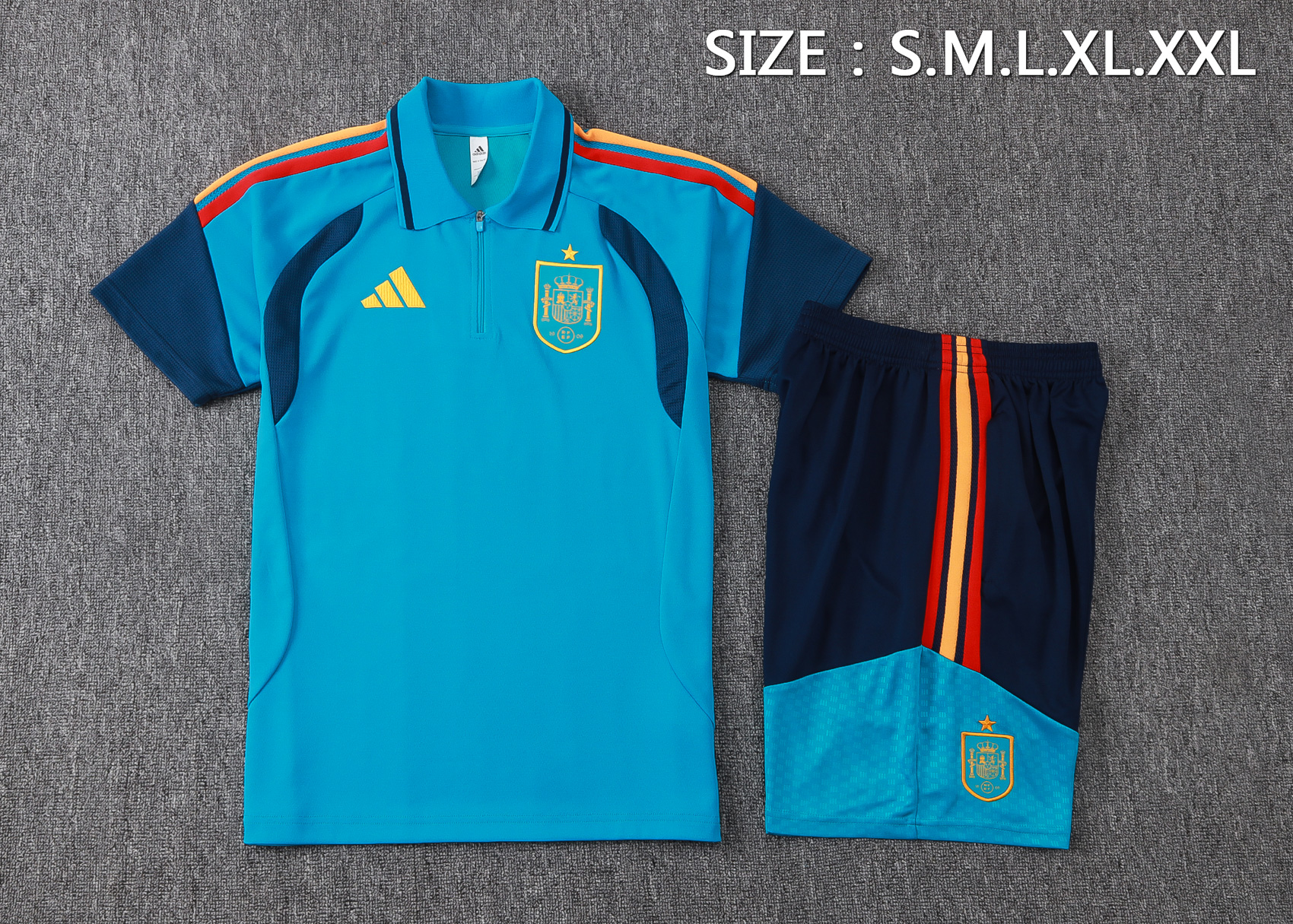 2026 Spain blue Polo training suit S-XXL