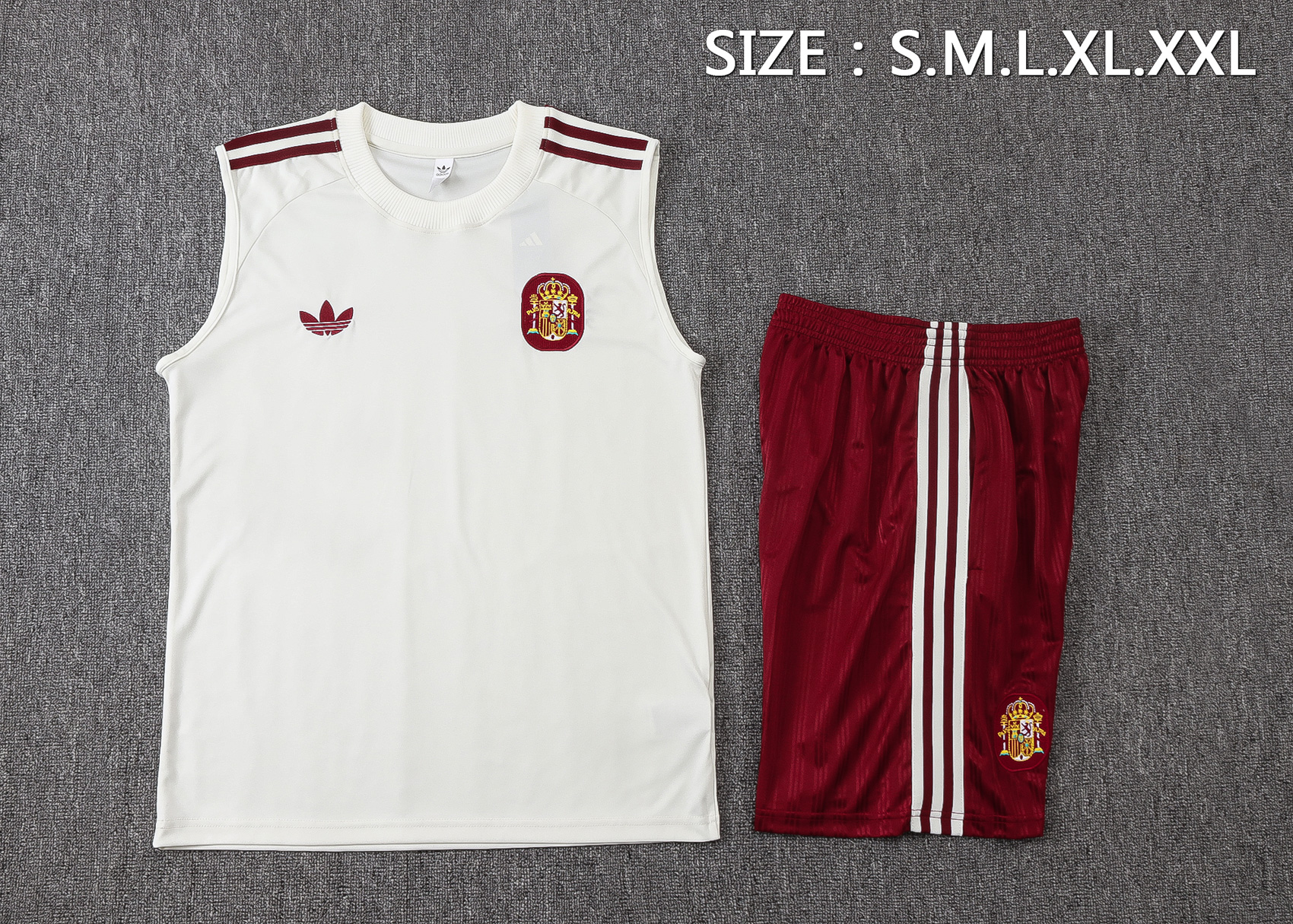 2026 Spain white vest training suit S-XXL