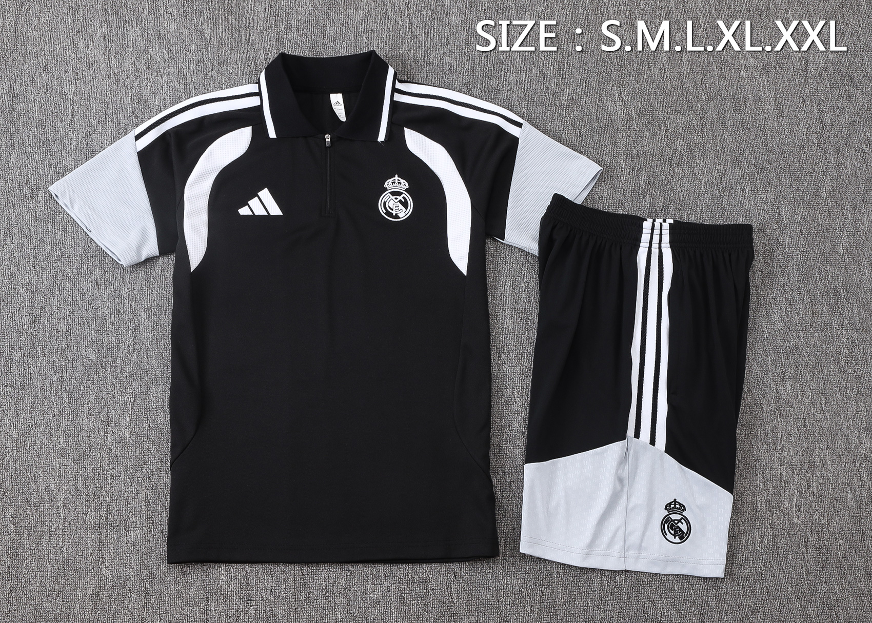 26/27 re@l Medrid black Polo training suit S-XXL