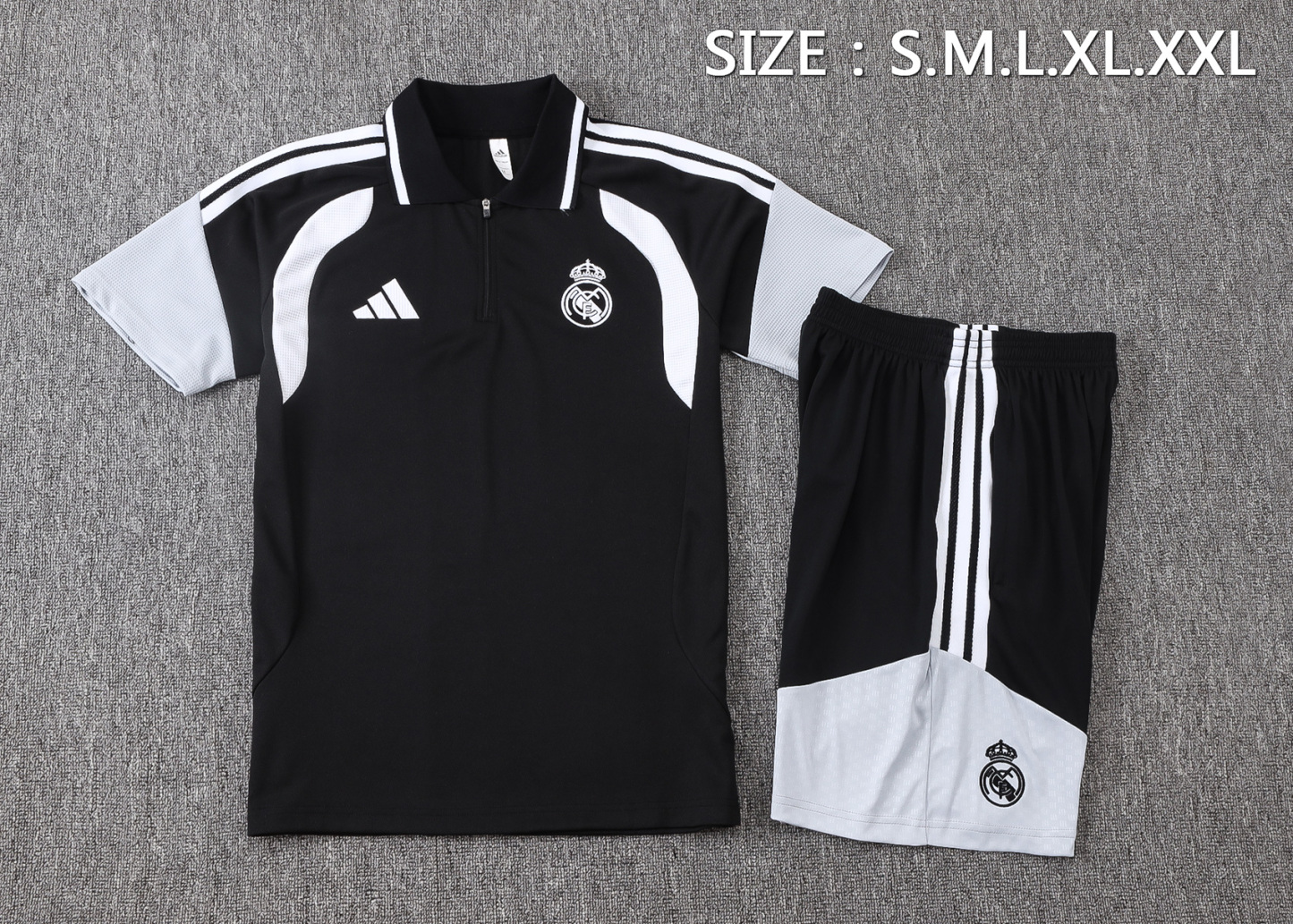 26/27 re@l Medrid black Polo training suit S-XXL