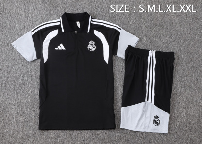 26/27 re@l Medrid black Polo training suit S-XXL