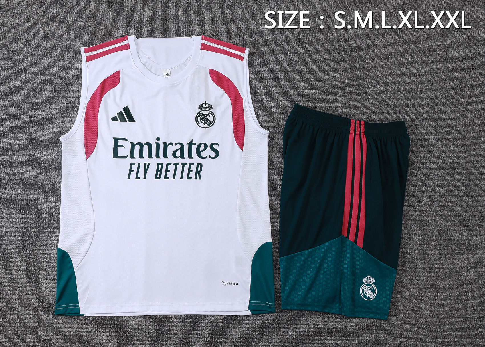 26/27 re@l Medrid 白色 vest training suit S-XXL
