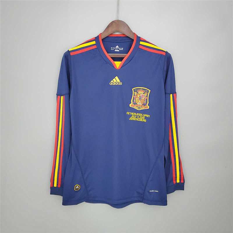 2010 Spain Away long sleeve Retro version S-XXL