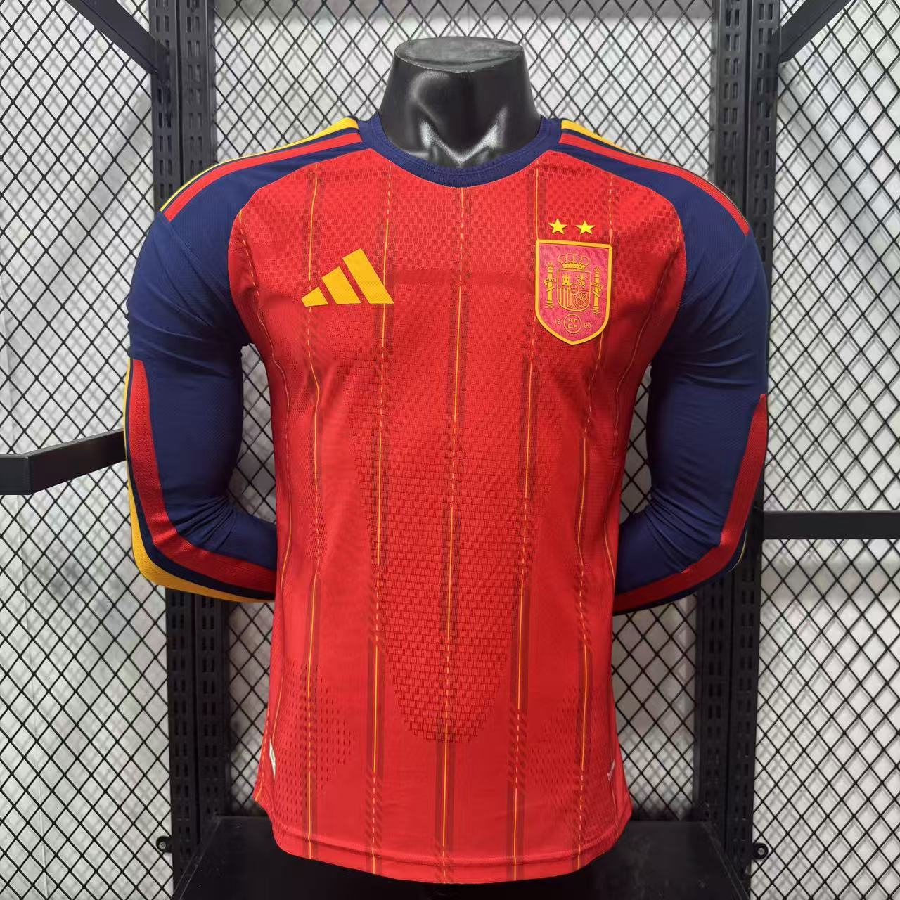 2026 Spain Home two star long sleeve player version S-4XL