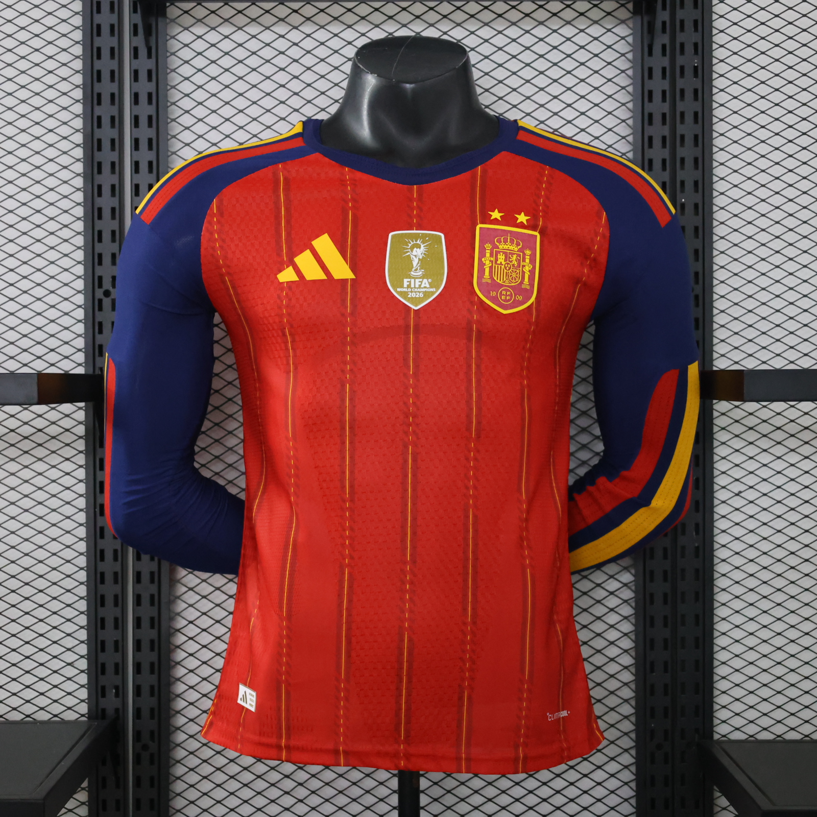 2026 Spain home two star with champion patch long sleeve player version S-3XL