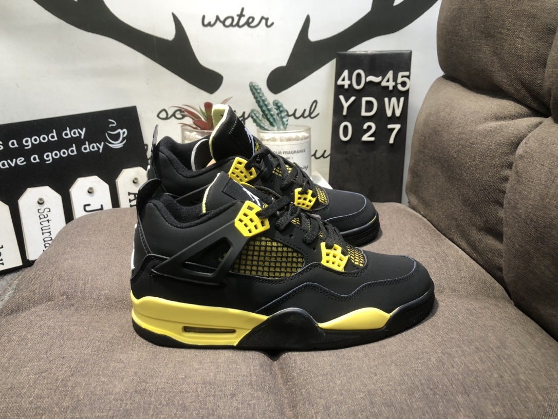 Nike Air Jordan 4 Low reteo black shoes size 39-45